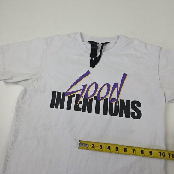 VLONE Good Intentions Shirt Mens‎ XL White NAV Album Doves Graphic Made USA - Picture 2 of 13